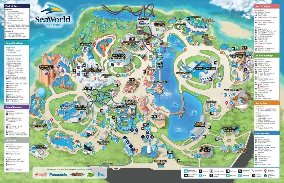 মানচিত্র Seaworld